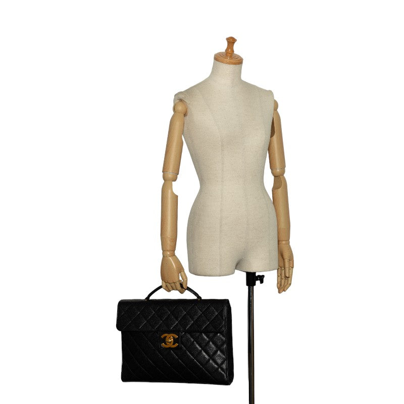 Top Quality Chanel Top Quality Chanel MATRESSE HANDBACK CABIAS SKIN BLACK LADY'S WORKSHOP