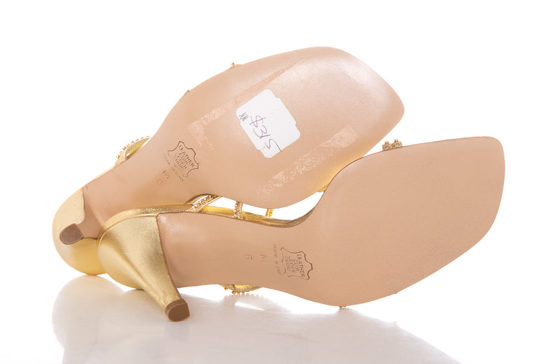 Richard Tyler Gold Heels SZ 6