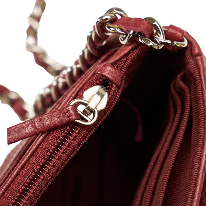 Top Quality Chanel Cocomark Half Moon Chain houlder Bag Wine Red Caviar S  CHANEL