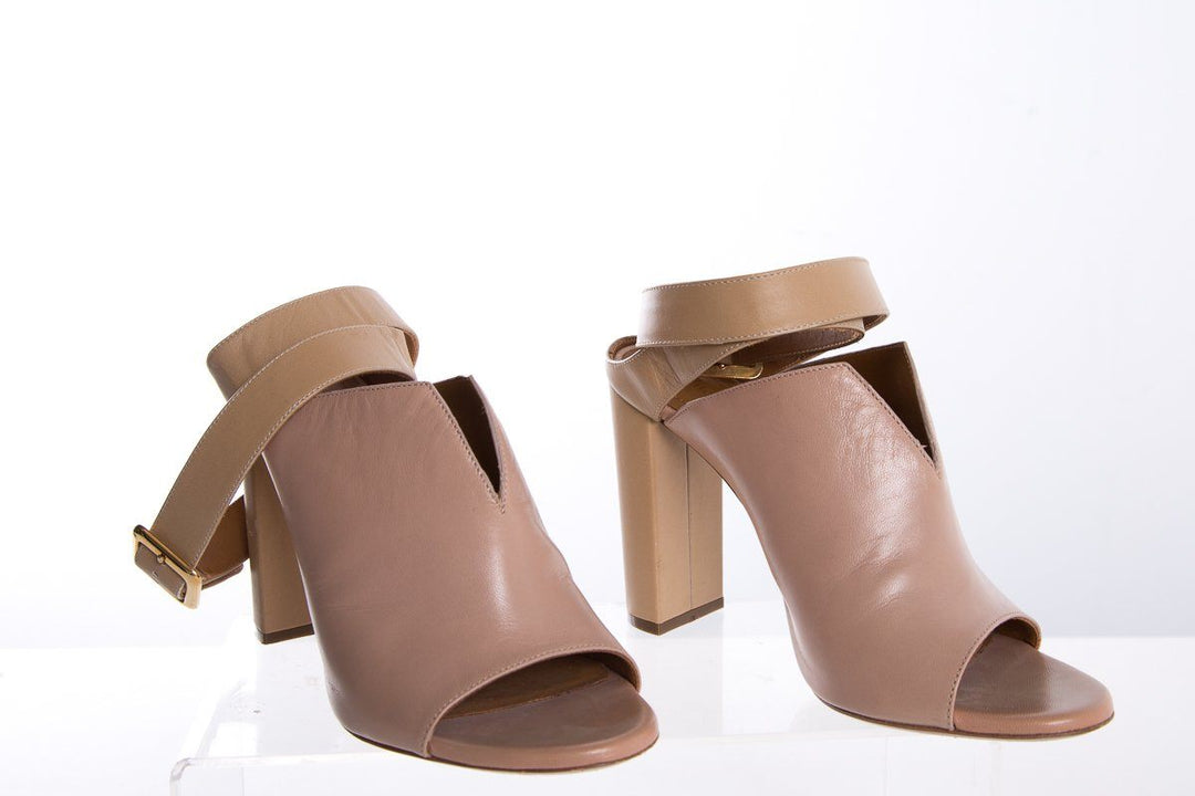Chloé Light Mauve Leather Sandals SZ 36