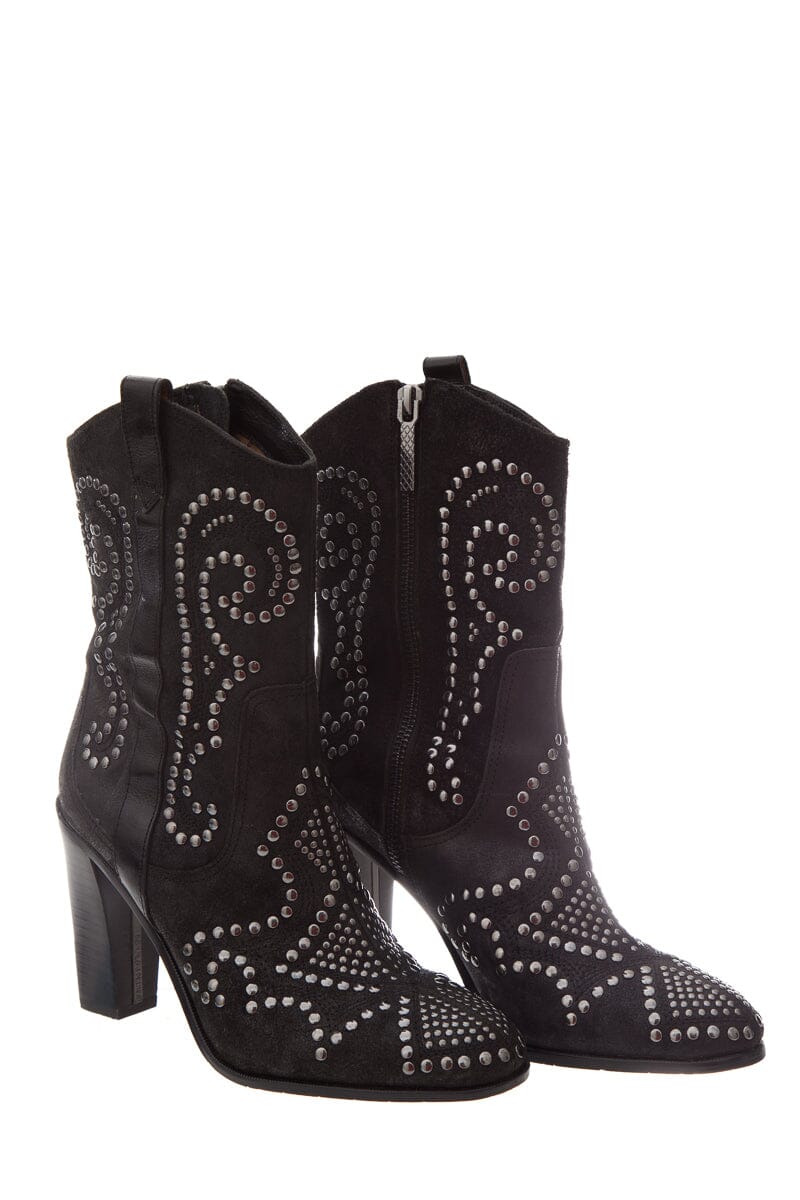 Donald J Pliner Black Studded Booties SZ 7.5