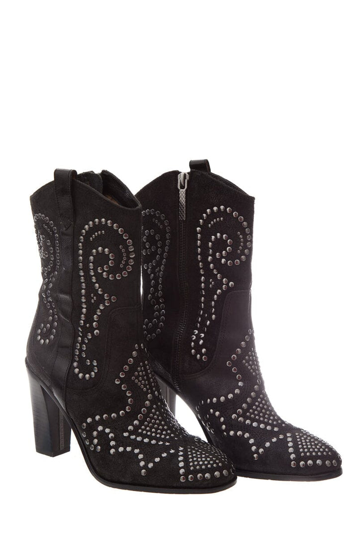 Donald J Pliner Black Studded Booties SZ 7.5