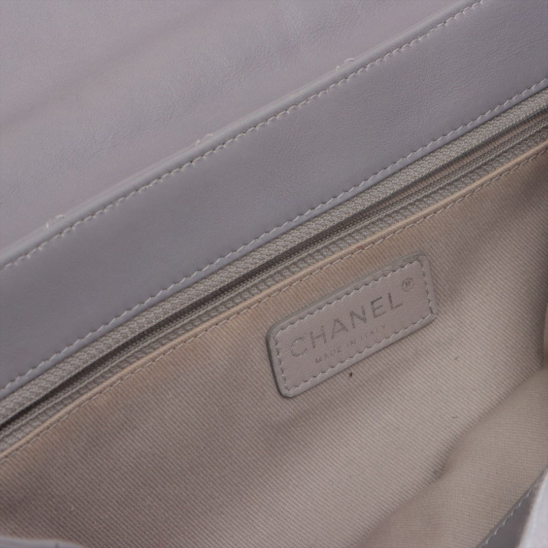 Top Quality Chanel Matrasse  Chain Shoulder Bag Grey x Brown Gummetal G