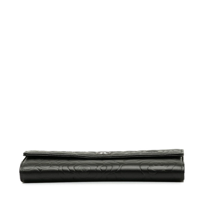 Top Quality Chanel CAMERIA COCOMARK Long Wallet Black   CHANEL