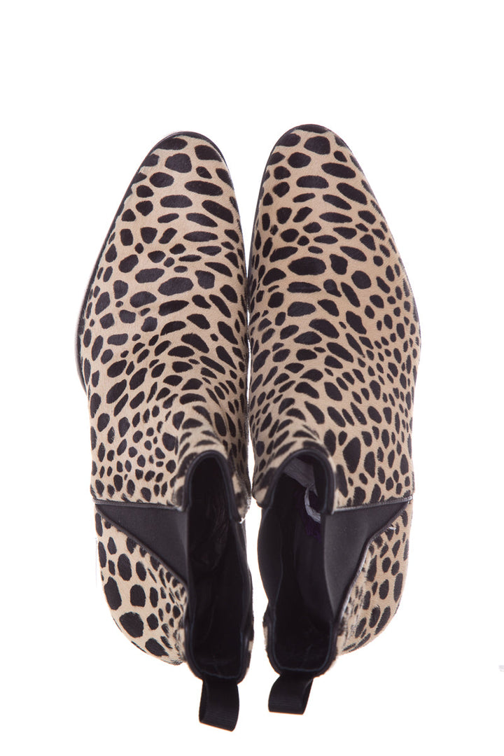 Guiseppe Zanotti Cheetah Printed Pony Hair Booties SZ 37