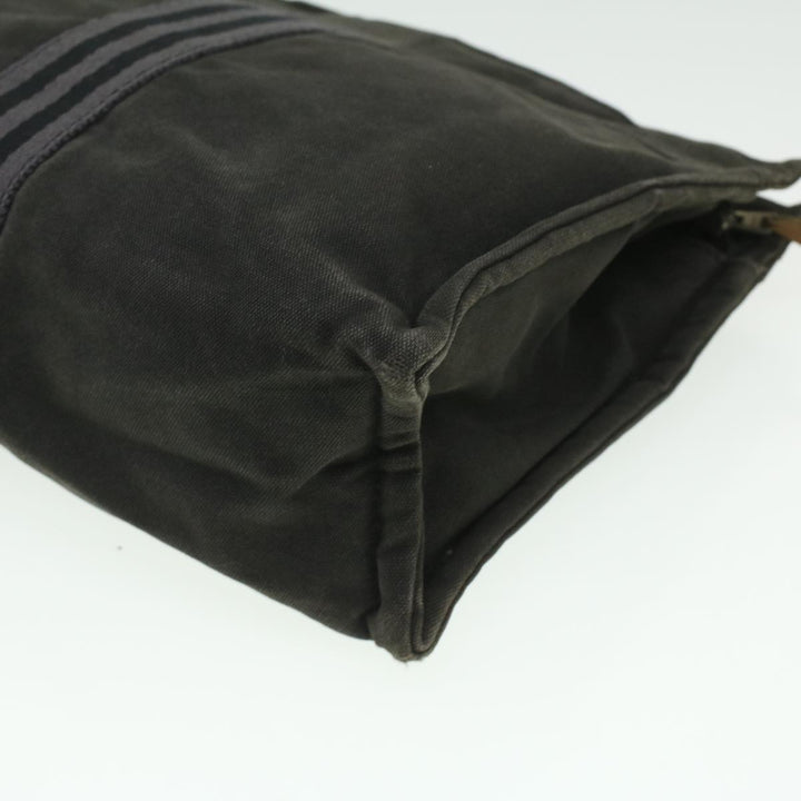Top quality Hermes Fourre Tout Clutch Bag Canvas Black 2110-23 Auth fm2098