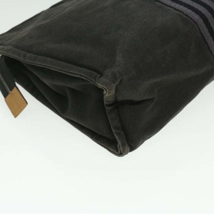 Top quality Hermes Fourre Tout Clutch Bag Canvas Black 2110-23 Auth fm2098