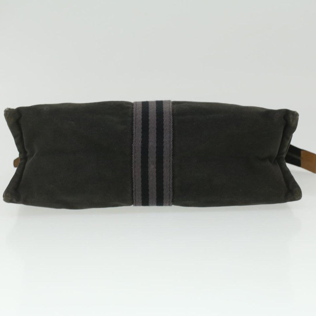 Top quality Hermes Fourre Tout Clutch Bag Canvas Black 2110-23 Auth fm2098
