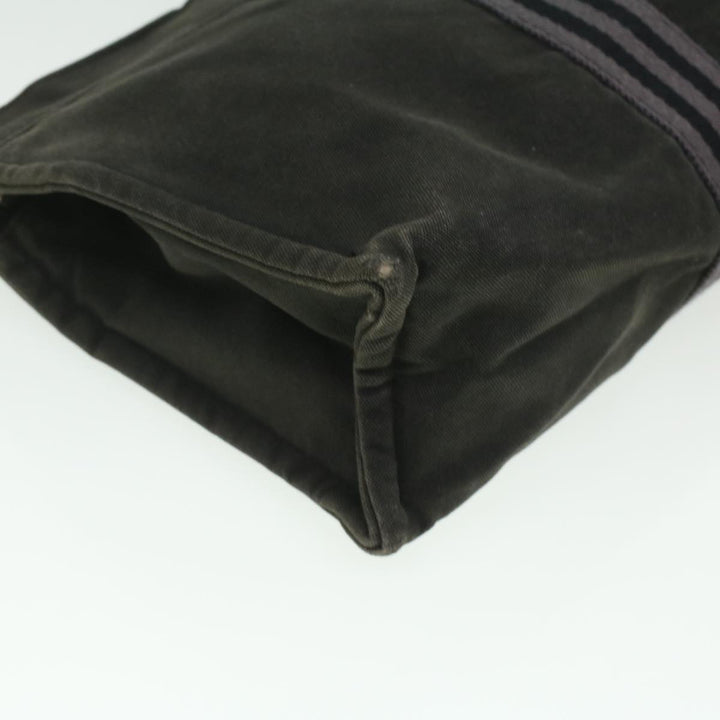 Top quality Hermes Fourre Tout Clutch Bag Canvas Black 2110-23 Auth fm2098