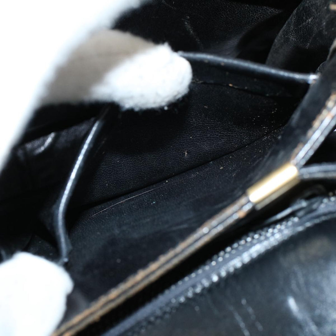 Celine Horse Carriage Shoulder Bag Leather Black  fm2800