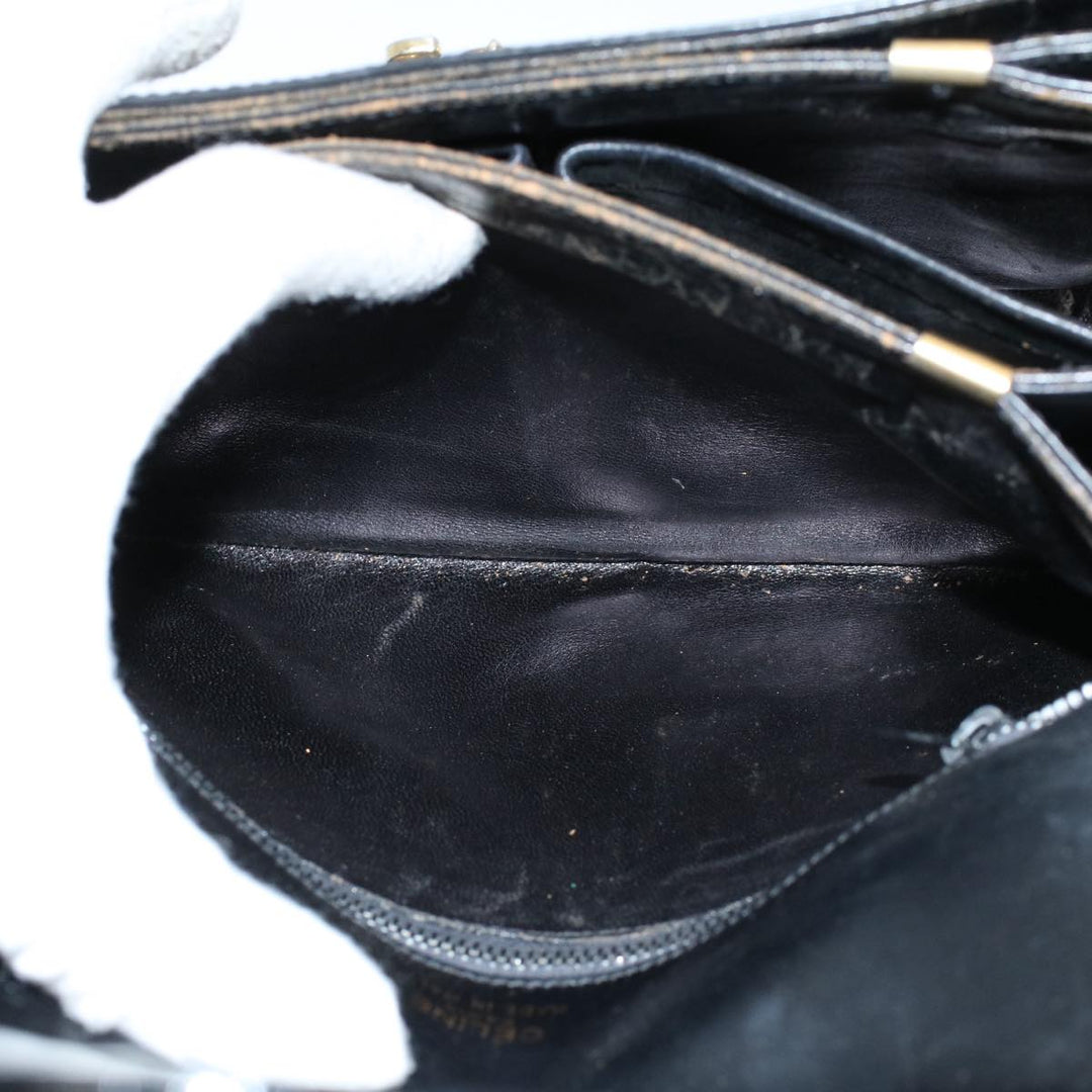 Celine Horse Carriage Shoulder Bag Leather Black  fm2800