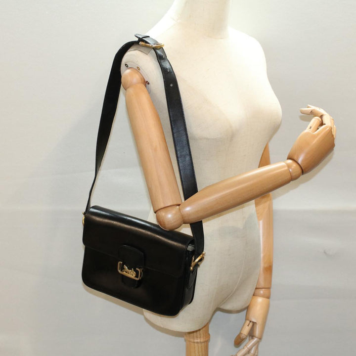 Celine Horse Carriage Shoulder Bag Leather Black  fm2800