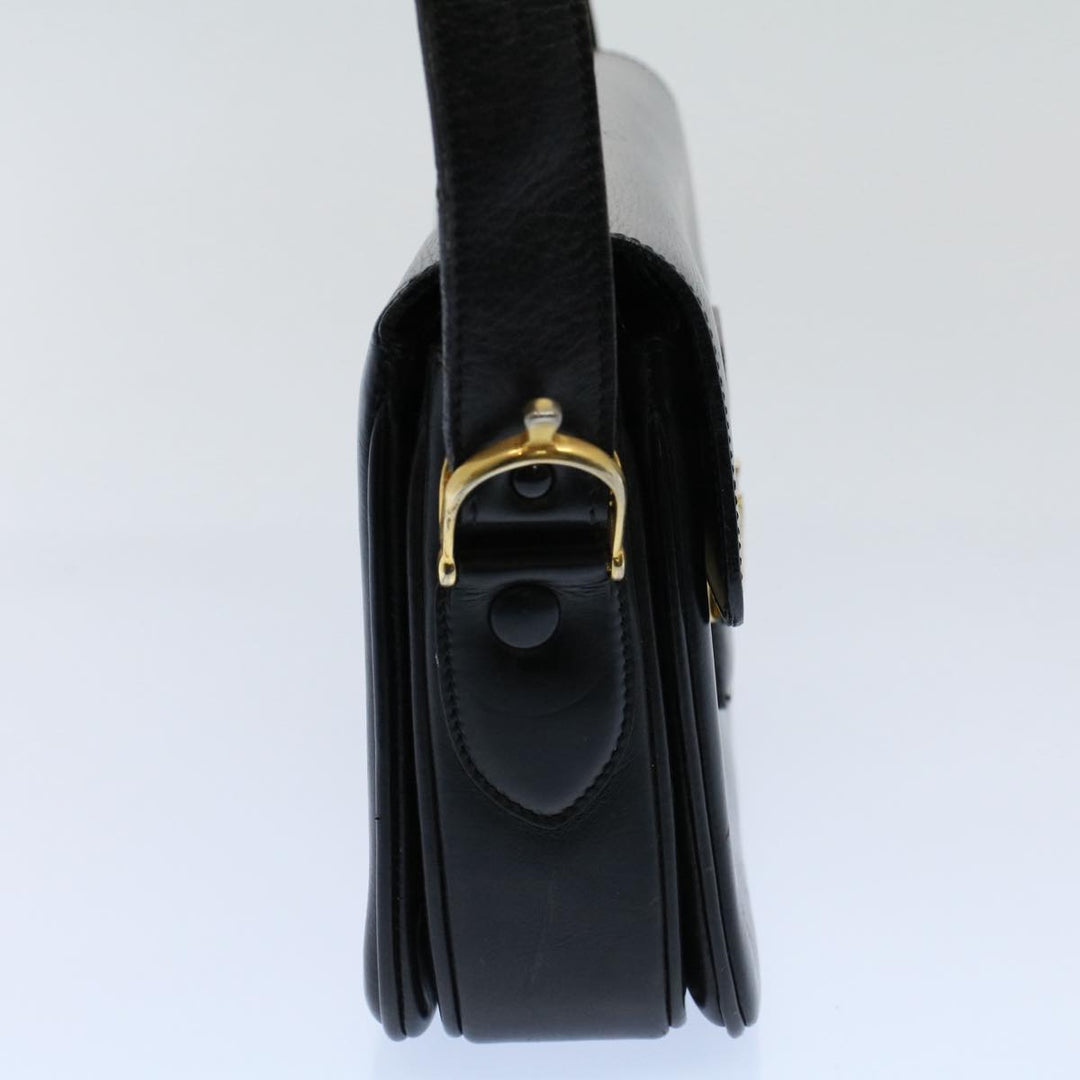 Celine Horse Carriage Shoulder Bag Leather Black  fm2800