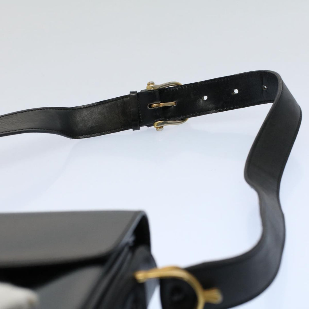 Celine Horse Carriage Shoulder Bag Leather Black  fm2800