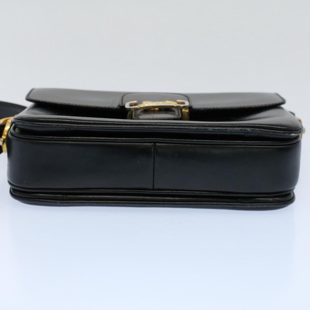 Celine Horse Carriage Shoulder Bag Leather Black  fm2800