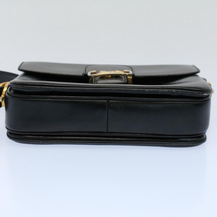 Celine Horse Carriage Shoulder Bag Leather Black  fm2800