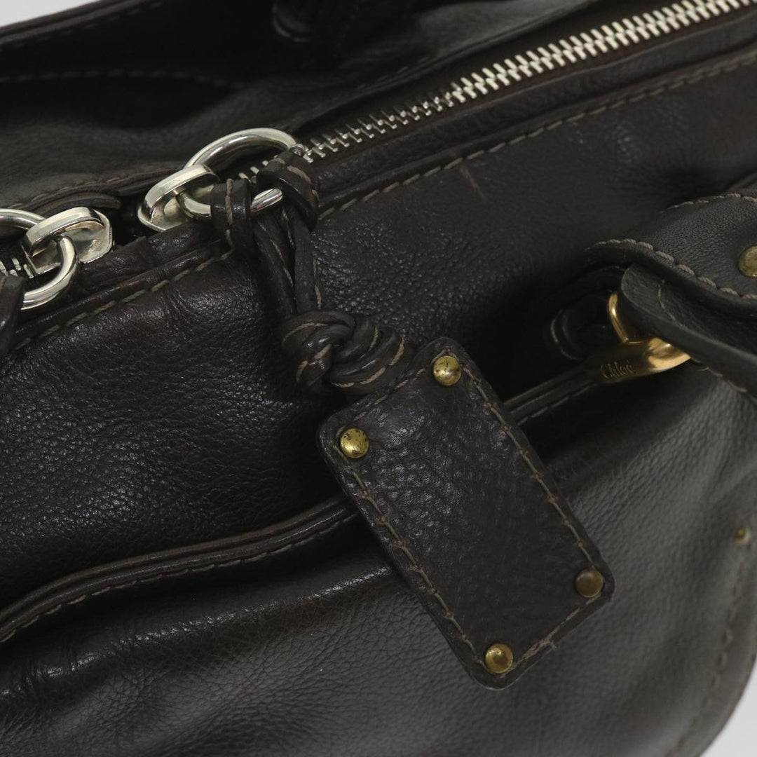 Chloe Paddington Hand Bag Leather Brown fm2802