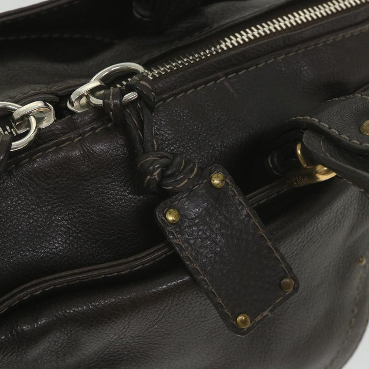 Chloe Paddington Hand Bag Leather Brown fm2802