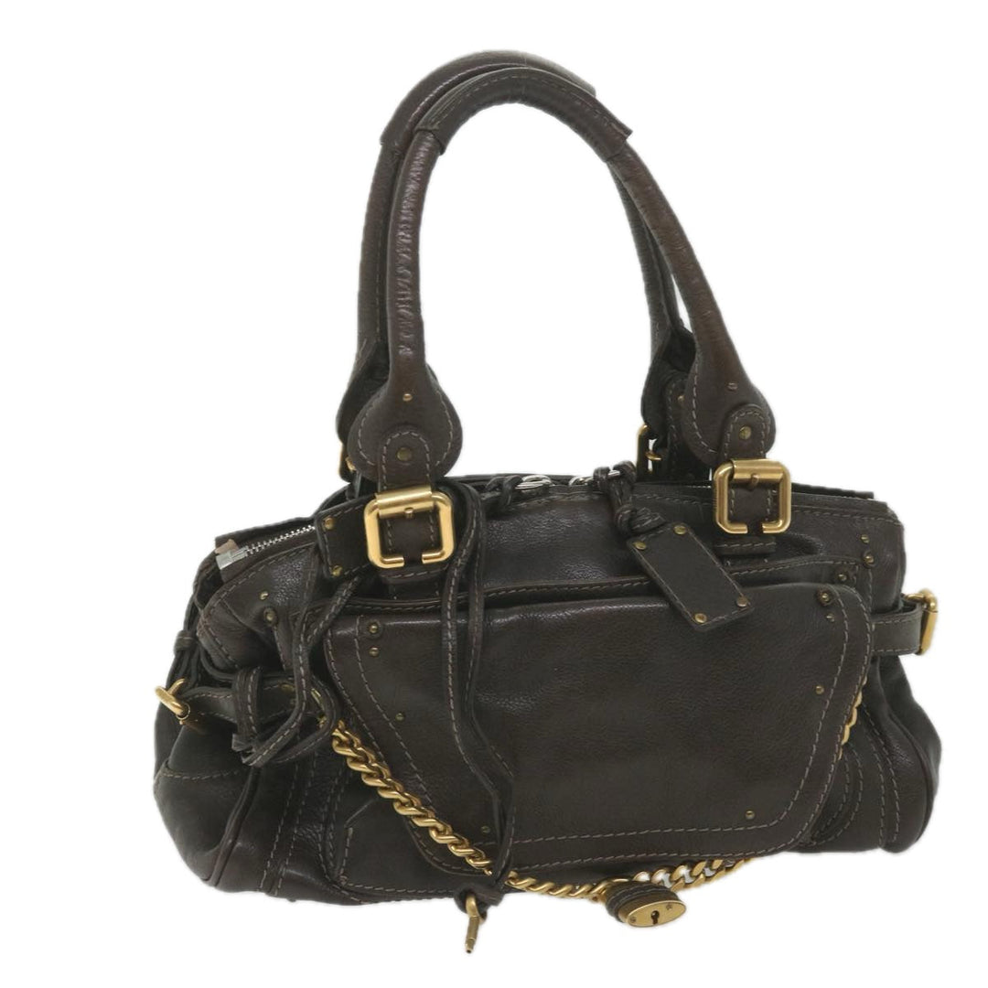 Chloe Paddington Hand Bag Leather Brown fm2802