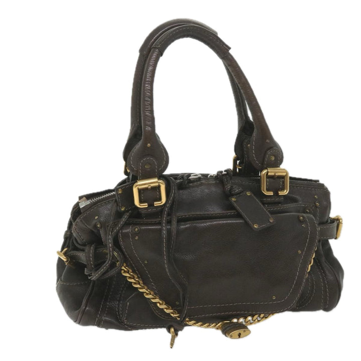 Chloe Paddington Hand Bag Leather Brown fm2802