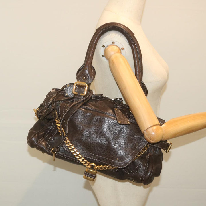 Chloe Paddington Hand Bag Leather Brown fm2802