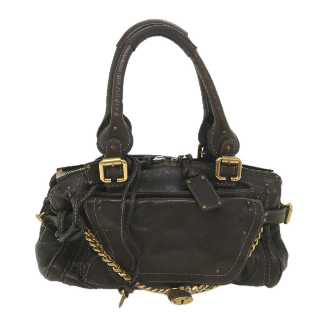 Chloe Paddington Hand Bag Leather Brown fm2802