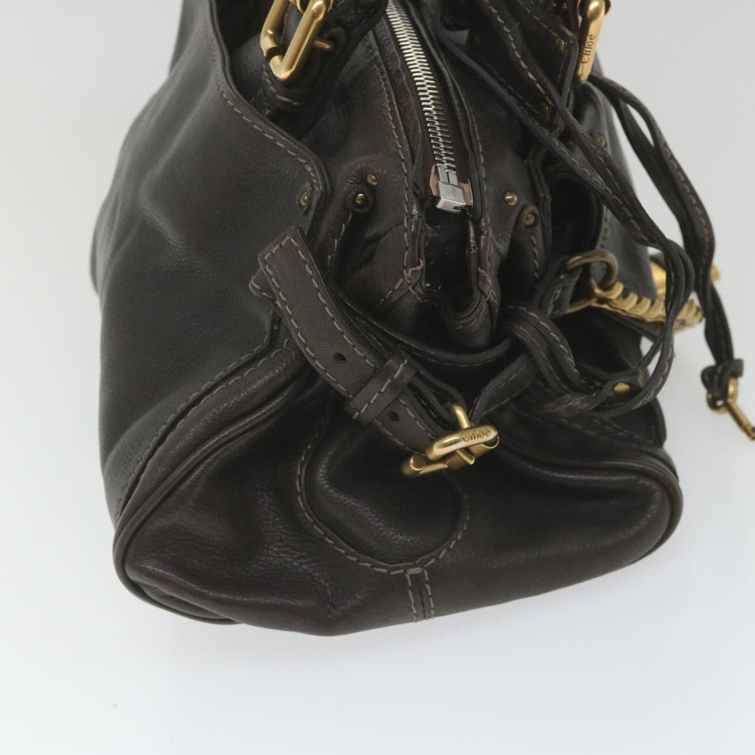 Chloe Paddington Hand Bag Leather Brown fm2802