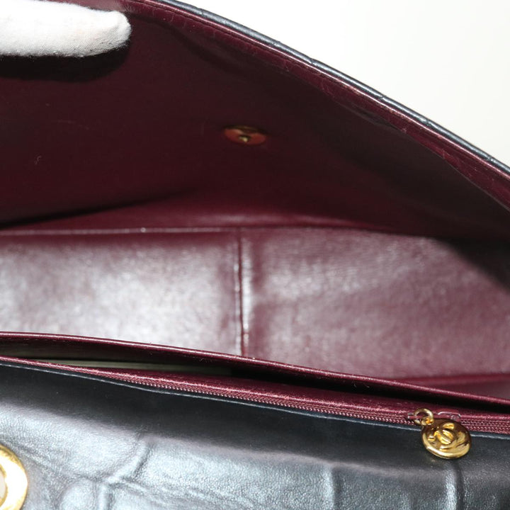 Chanel Big Matelasse Chain Shoulder Bag Leather Black CC Auth fm2835