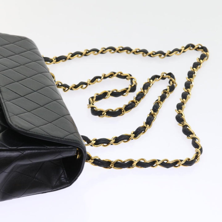 Chanel Big Matelasse Chain Shoulder Bag Leather Black CC Auth fm2835