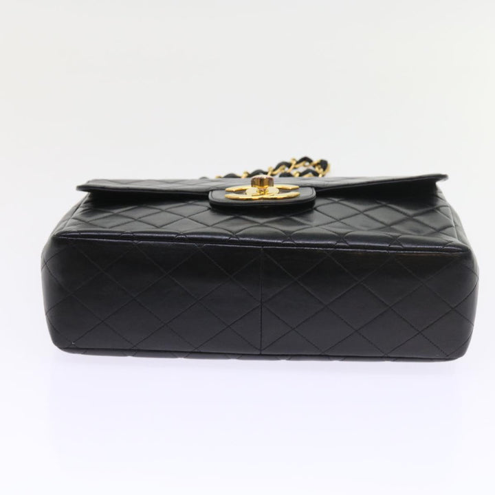 Chanel Big Matelasse Chain Shoulder Bag Leather Black CC Auth fm2835