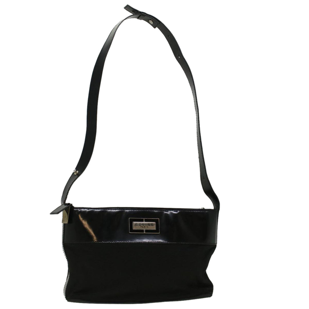 Celine Shoulder Bag Canvas Black  fm2930