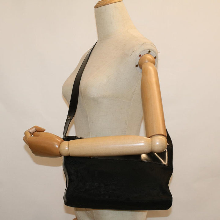 Celine Shoulder Bag Canvas Black  fm2930