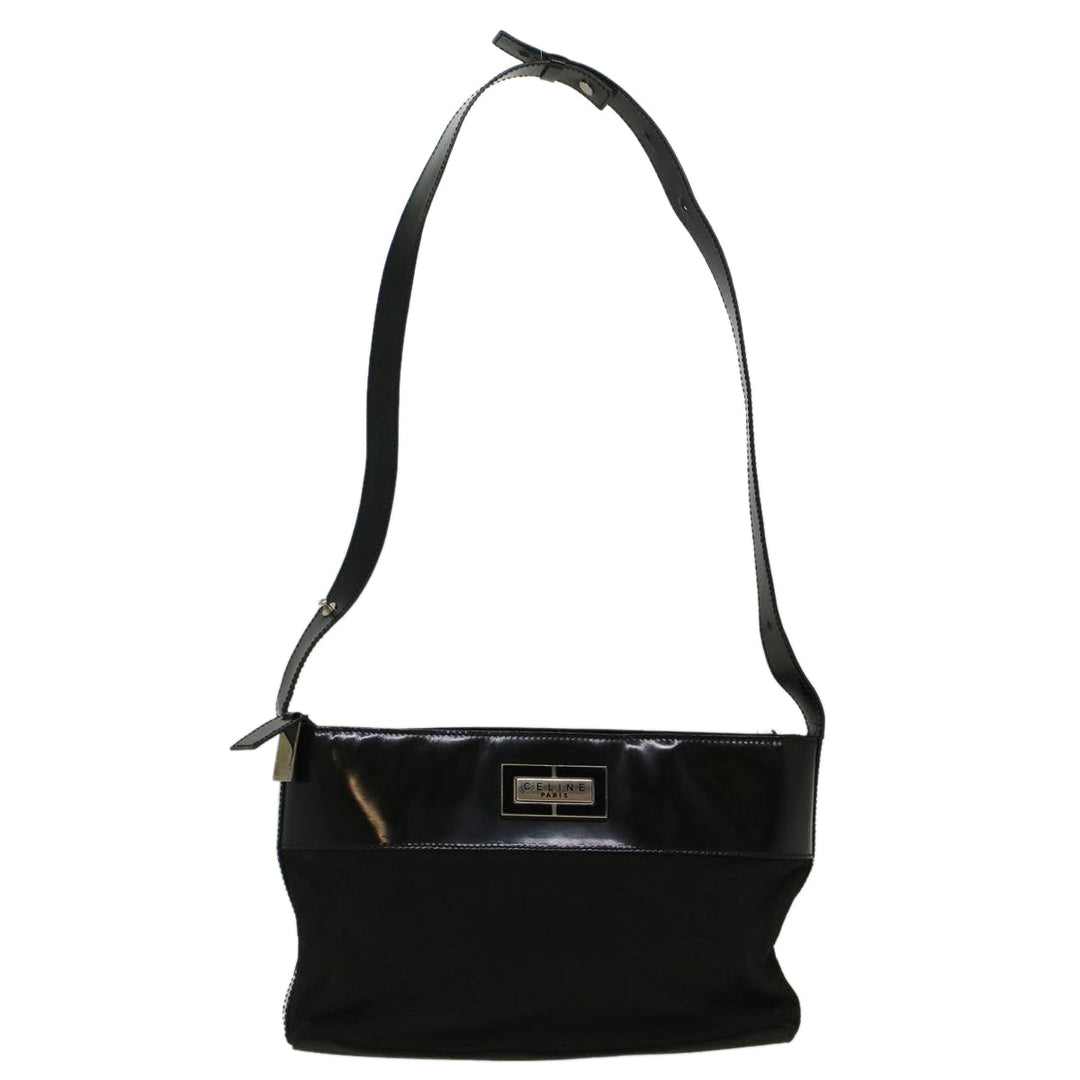 Celine Shoulder Bag Canvas Black  fm2930