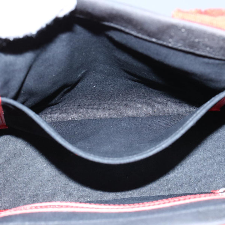 Top Quality Balenciaga Hard Ware Small Hand Bag Canvas Black Red 671402 Auth fm3051