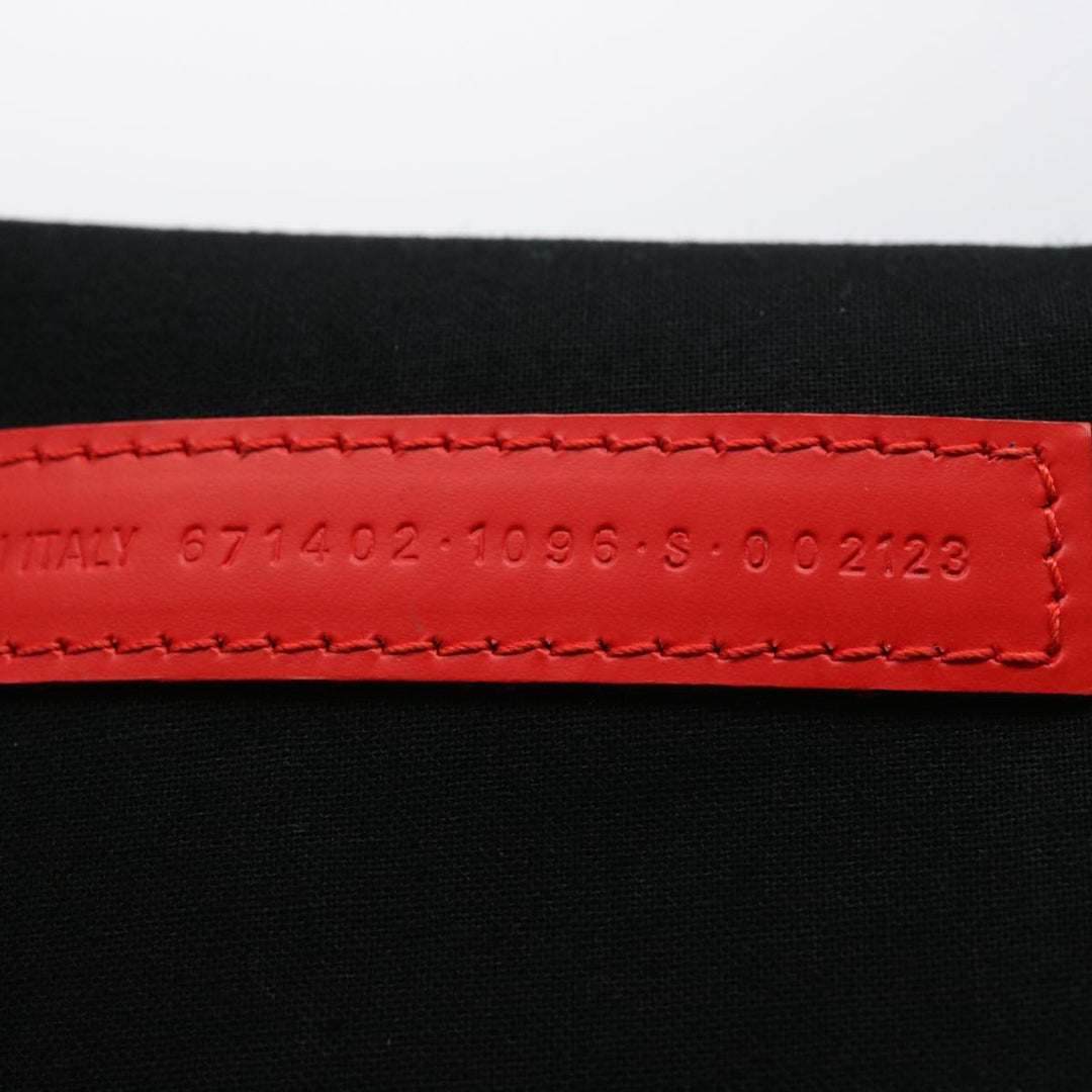 Top Quality Balenciaga Hard Ware Small Hand Bag Canvas Black Red 671402 Auth fm3051