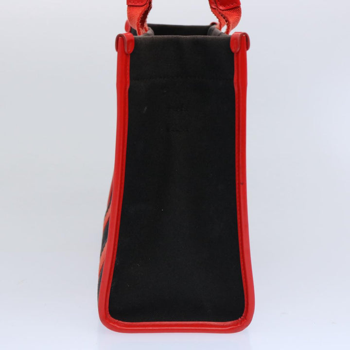 Top Quality Balenciaga Hard Ware Small Hand Bag Canvas Black Red 671402 Auth fm3051