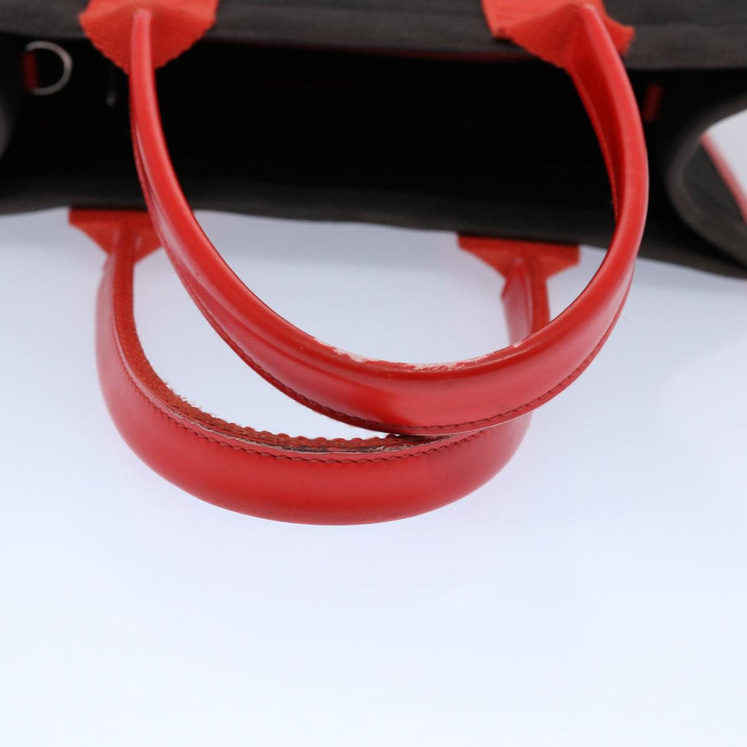 Top Quality Balenciaga Hard Ware Small Hand Bag Canvas Black Red 671402 Auth fm3051
