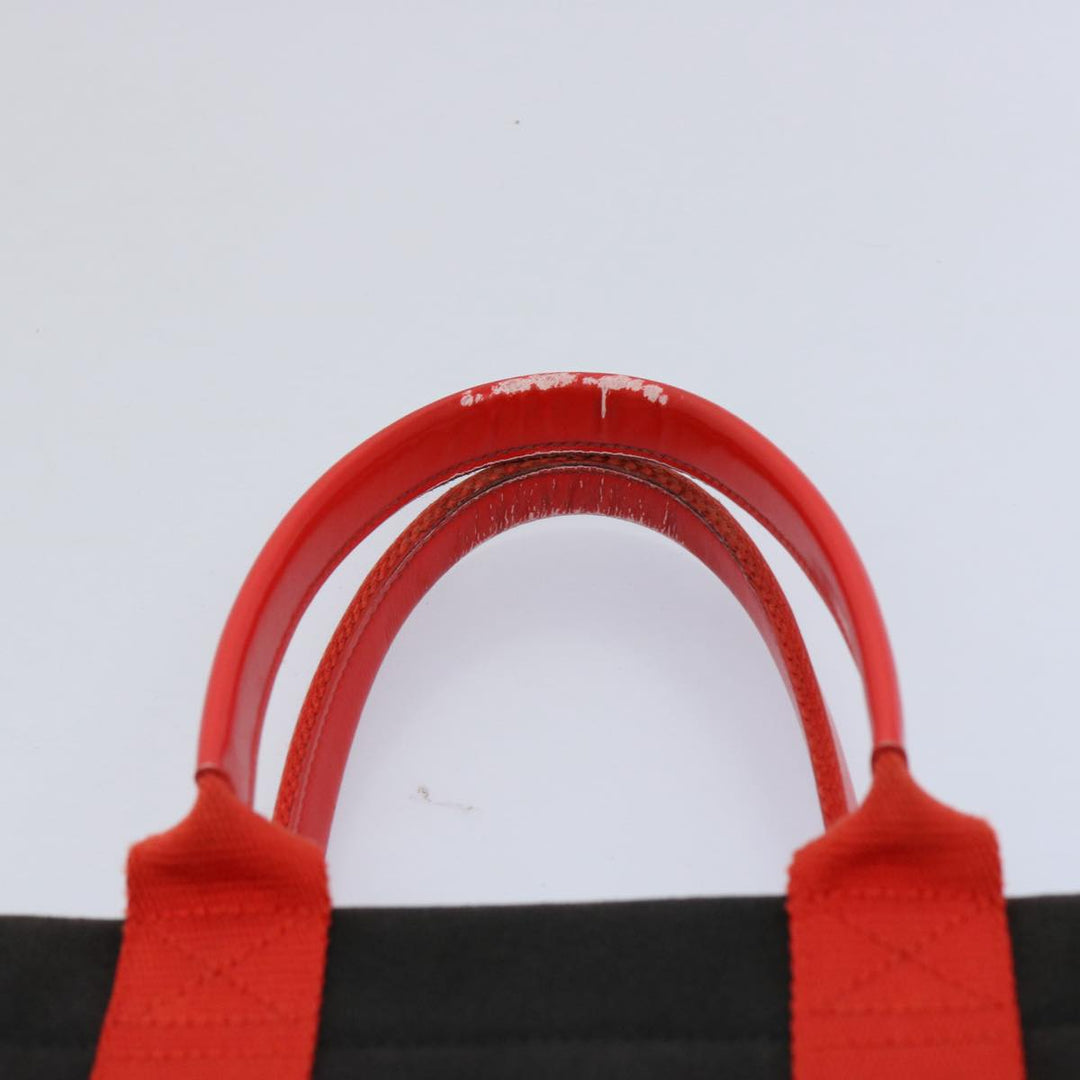 Top Quality Balenciaga Hard Ware Small Hand Bag Canvas Black Red 671402 Auth fm3051
