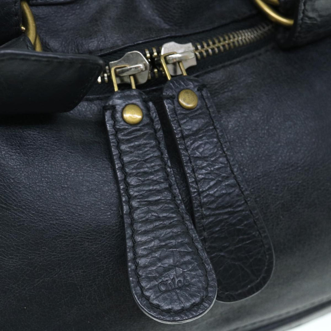 Chloe Shoulder Bag Leather Black fm3114