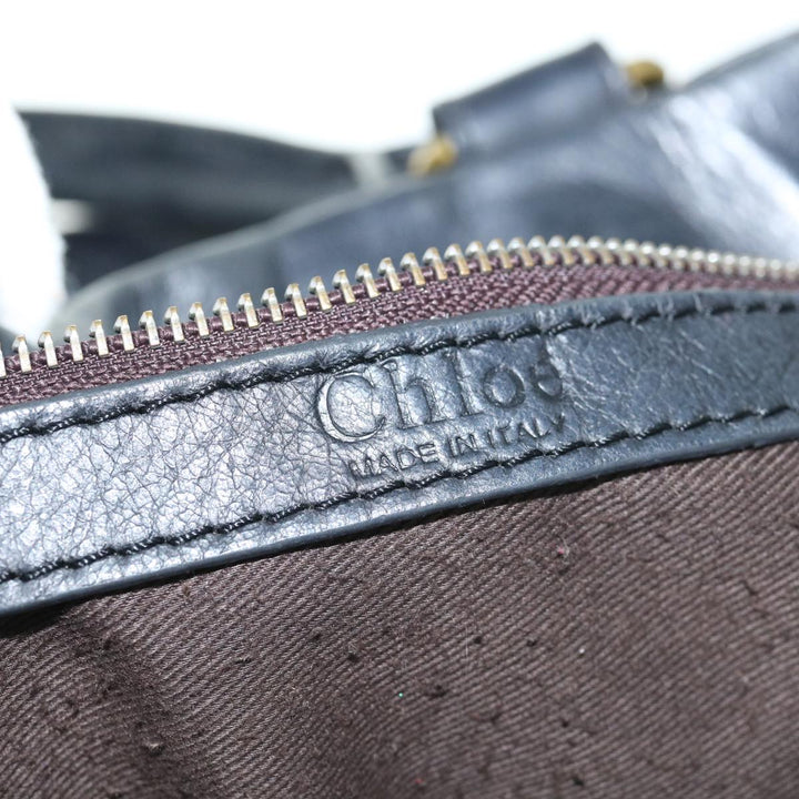 Chloe Shoulder Bag Leather Black fm3114