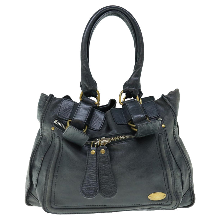 Chloe Shoulder Bag Leather Black fm3114