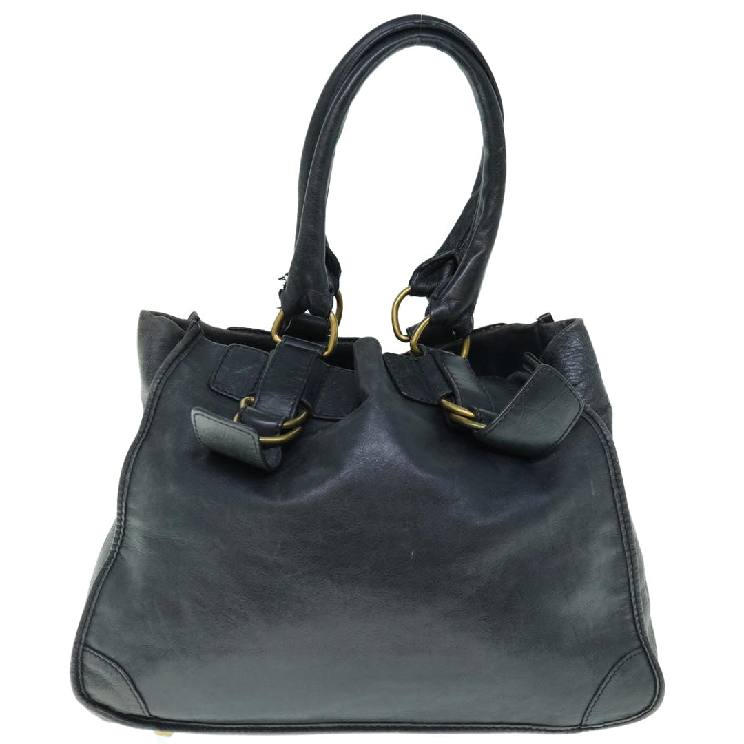 Chloe Shoulder Bag Leather Black fm3114