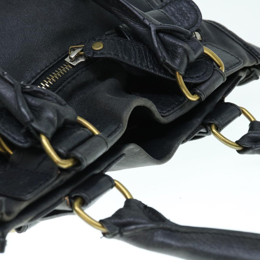 Chloe Shoulder Bag Leather Black fm3114