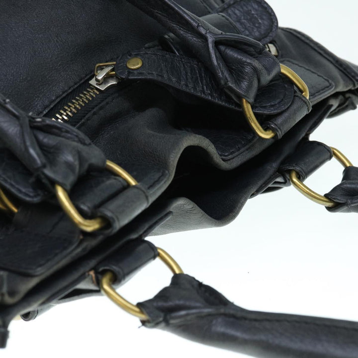 Chloe Shoulder Bag Leather Black fm3114