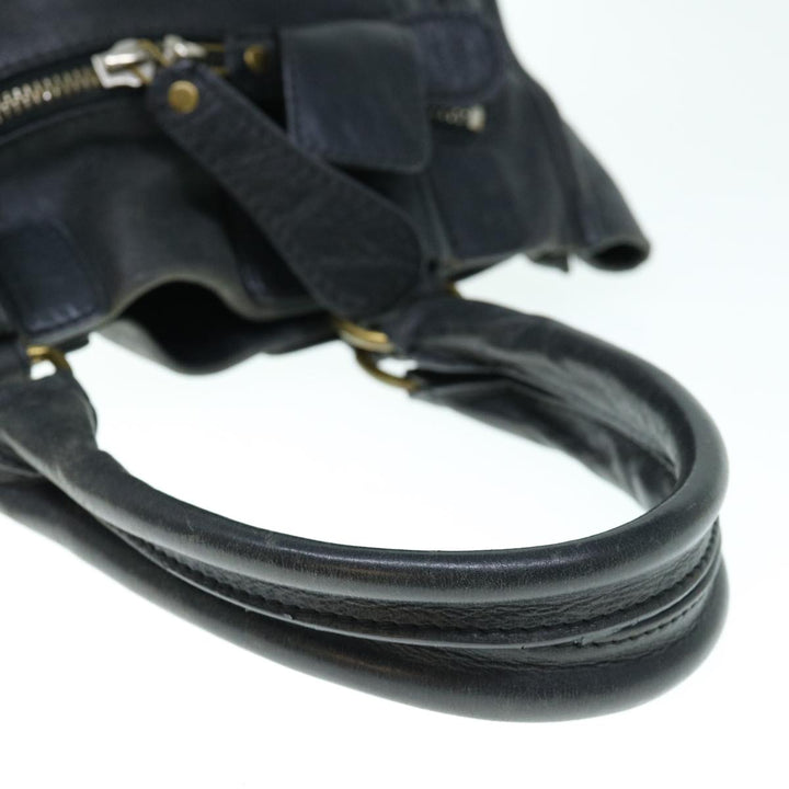 Chloe Shoulder Bag Leather Black fm3114