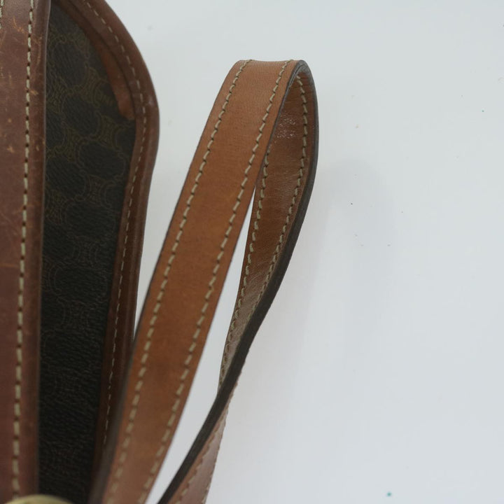 Celine Macadam Canvas Clutch Bag PVC 2Set Brown Auth fm3156