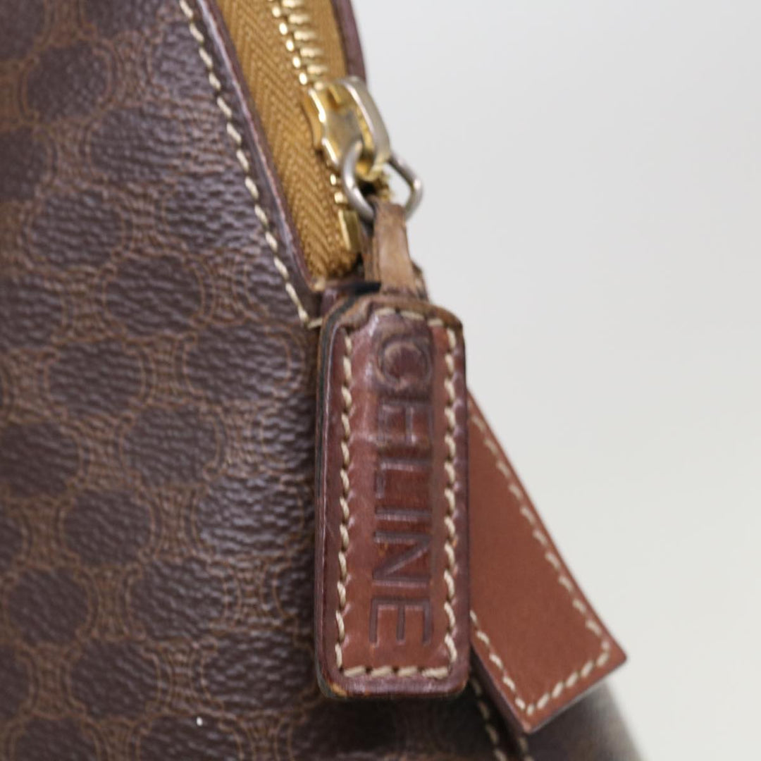 Celine Macadam Canvas Hand Bag PVC Brown Auth fm3172