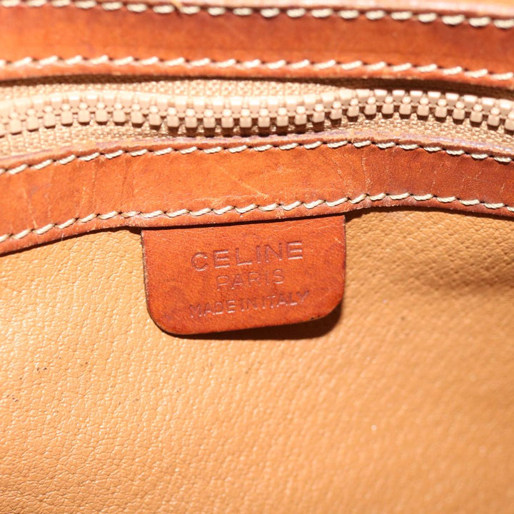 Celine Macadam Canvas Hand Bag PVC Brown Auth fm3172