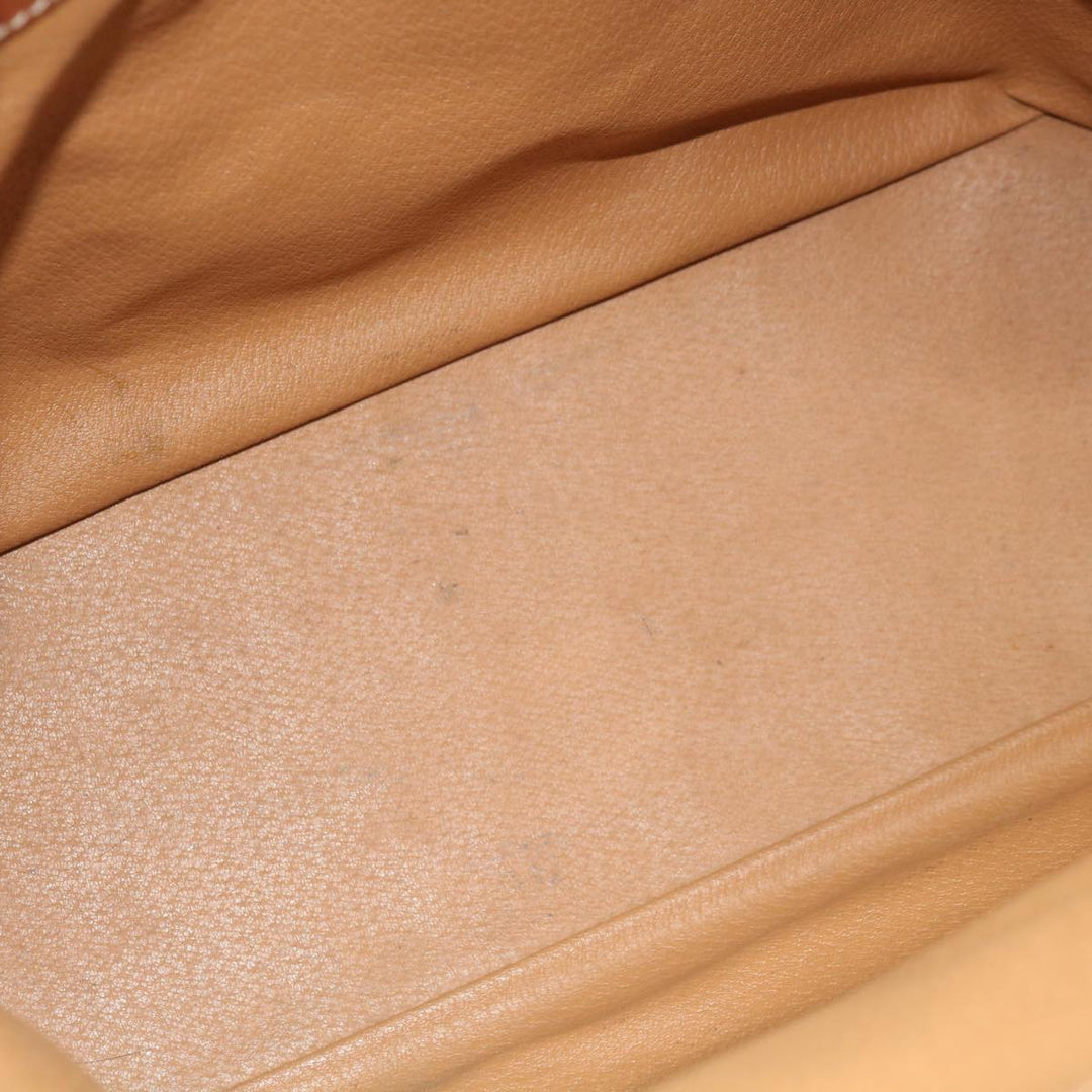 Celine Macadam Canvas Hand Bag PVC Brown Auth fm3172