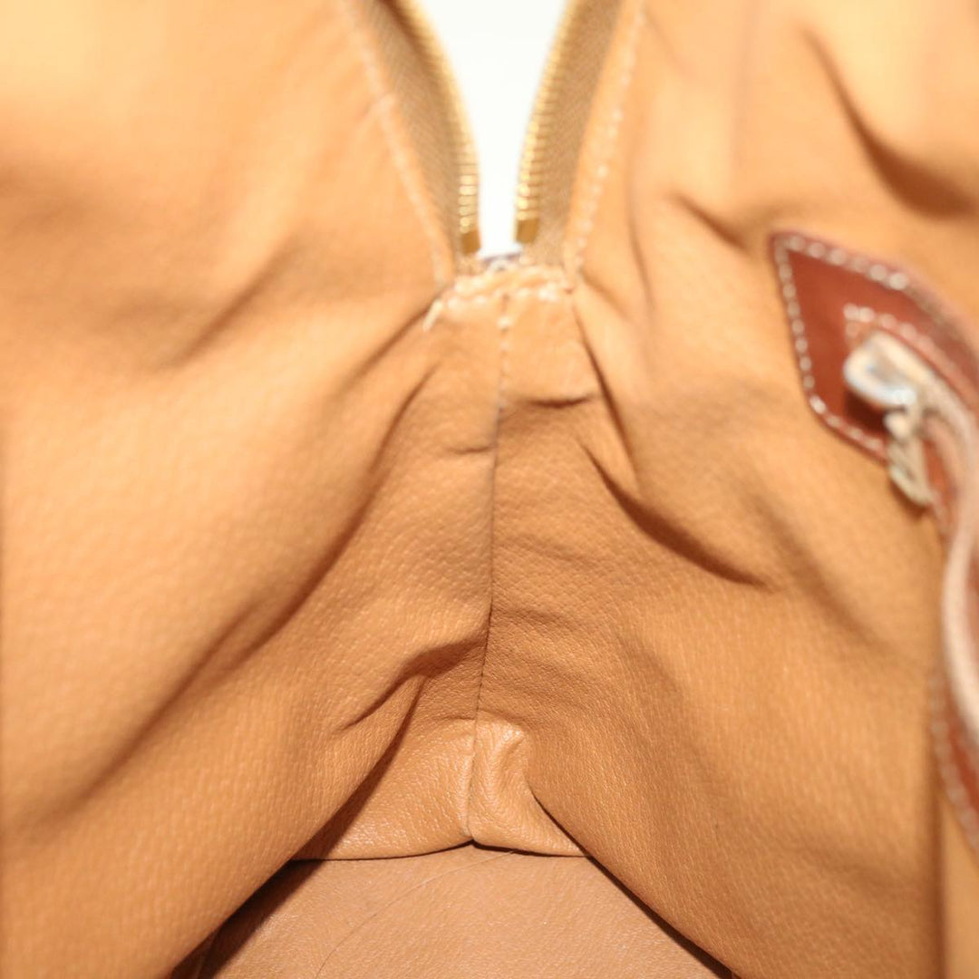 Celine Macadam Canvas Hand Bag PVC Brown Auth fm3172